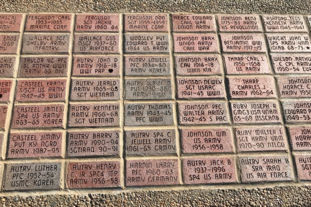 ROSINE AREA VETERANS MEMORIAL BRICKS SECTION D