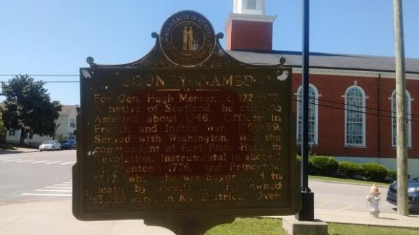 COUNTY NAMED/MERCER COUNTY WAR MEMORIAL MARKER