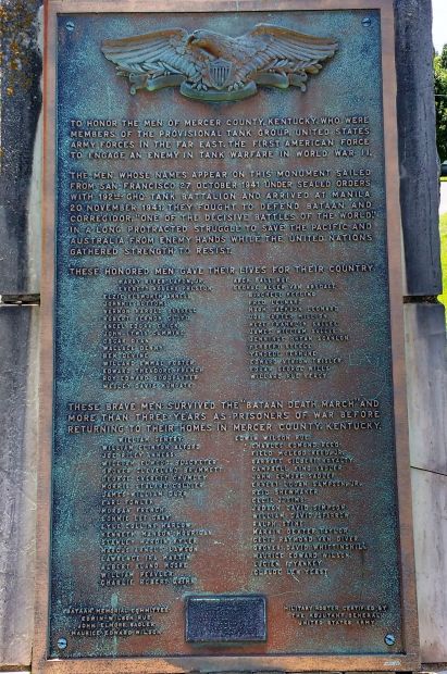 BATAAN WAR MEMORIAL PLAQUE