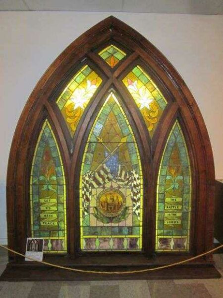 LINEVILL METHODIST CHURCH CIVIL WAR MEMORIAL STAINED GLASS WINDOW (OVERVIEW)