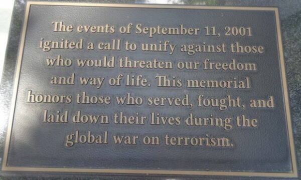 PADUCAH GLOBAL WAR ON TERRORISM MEMORIAL PLAQUE