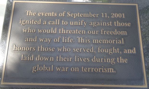 PADUCAH GLOBAL WAR ON TERRORISM MEMORIAL PLAQUE