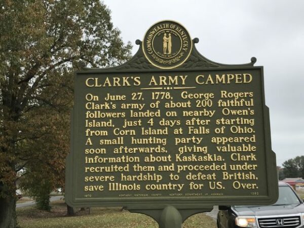 CLARKS ARMY CAMPED WAR MEMORIAL MARKER
