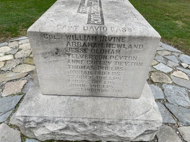 SITE OF FORT BOONSBOROUGH WAR MEMORIAL SIDE A