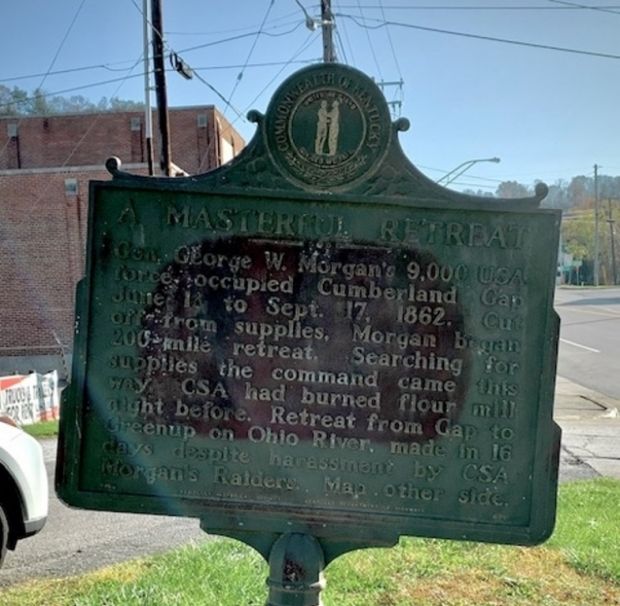 A MASTERFUL RETREAT WAR MEMORIAL MARKER FRONT