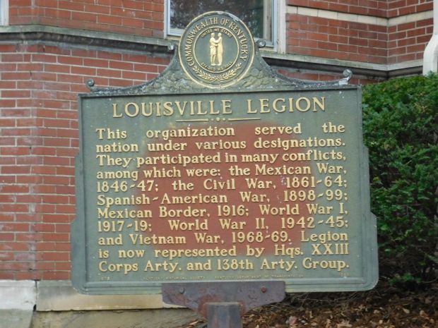 LOUISVILLE LEGION WAR MEMORIAL MARKER BACK