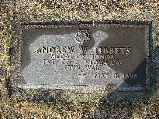 PVT. ANDREW W. TIBBETS MEDAL OF HONOR GRAVESTONE