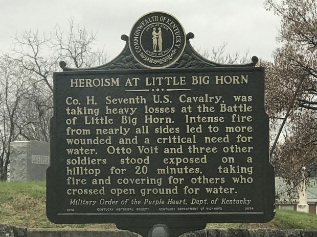 HEROISM AT LITTLE BIG HORN MEDAL OF HONOR WAR MEMORIAL MARKER