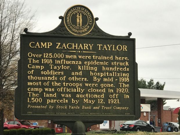 CAMP ZACHARY TAYLOR WAR MEMORIAL MARKER BACK