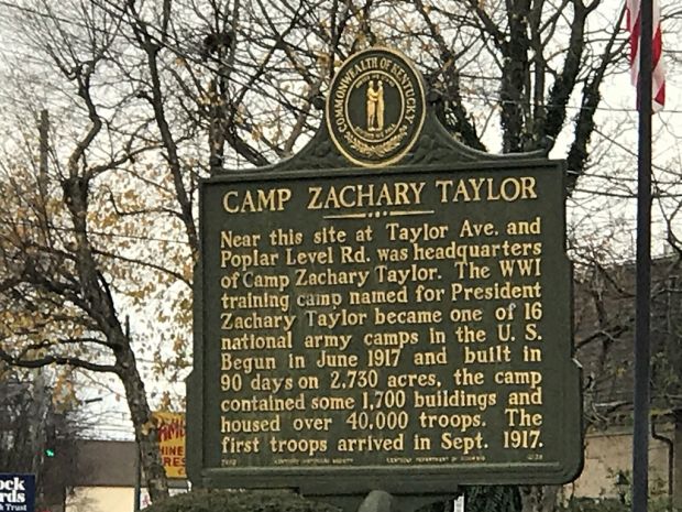 CAMP ZACHARY TAYLOR WAR MEMORIAL MARKER FRONT