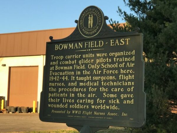 BOWMAN FIELD-EAST WAR MEMORIAL MARKER BACK