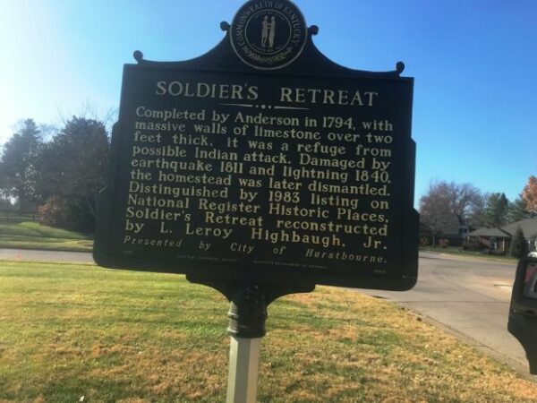 SOLDIERS RETREAT WAR MEMORIAL MARKER BACK