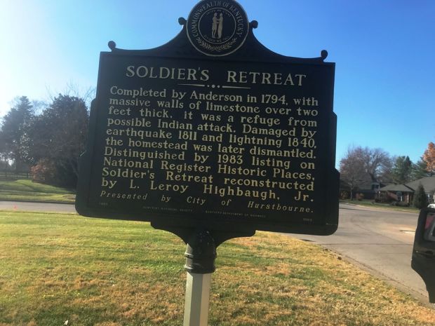SOLDIERS RETREAT WAR MEMORIAL MARKER BACK