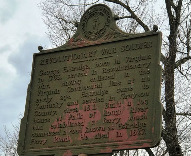 REVOLUTIONARY WAR SOLDIER GEORGE ESKRIDGE MEMORIAL MARKER