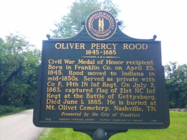 OLIVER PERCY ROOD MEDAL OF HONOR WAR MEMORIAL MARKER