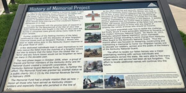 HISTORY OF MEMORIAL PROJECT PANEL