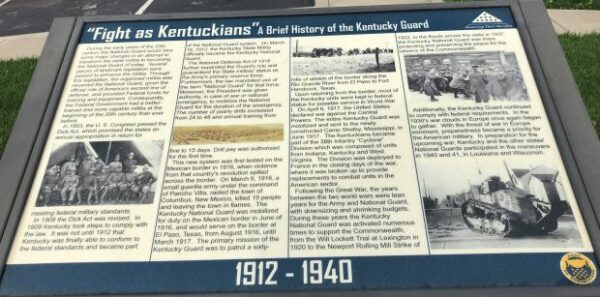 “FIGHT AS KENTUCKIANS” WAR MEMORIAL PANEL 1912-1940