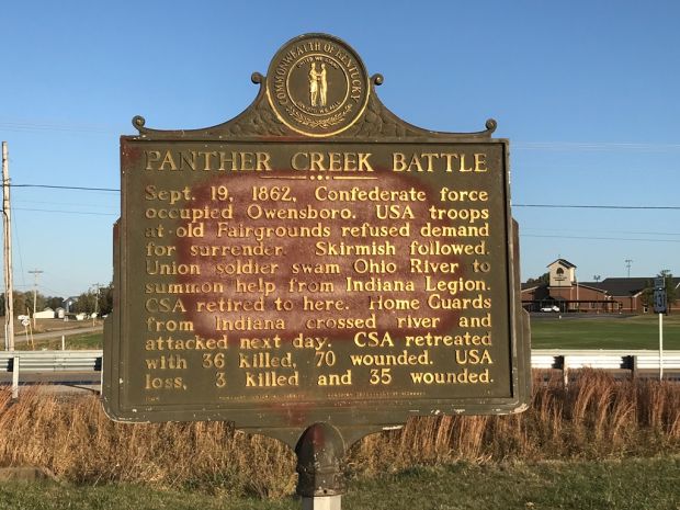 PANTHER CREEK BATTLE WAR MEMORIAL MARKER