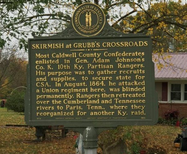 SKIRMISH AT GRUBB’S CROSSROADS WAR MEMORIAL MARKER