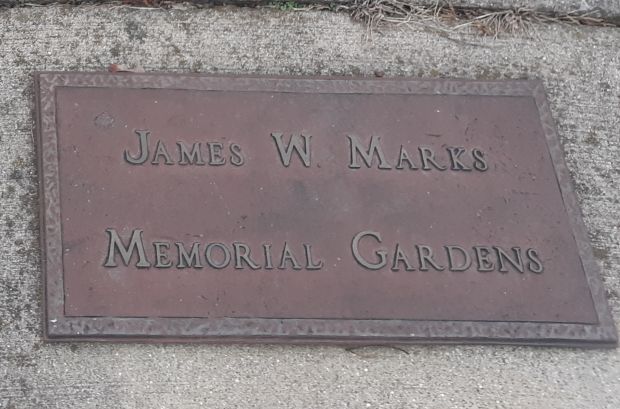JAMES W. MARKS MEMORIAL GARDENS PLAQUE
