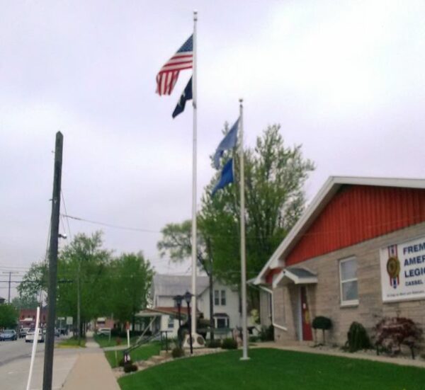 CASSEL POST 257 ULTIMATE SACRIFICE MEMORIAL FLAGPOLE