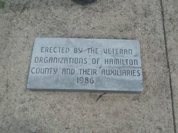 HAMILTON COUNTY VETERANS MEMORIAL FLAGPOLE STONE