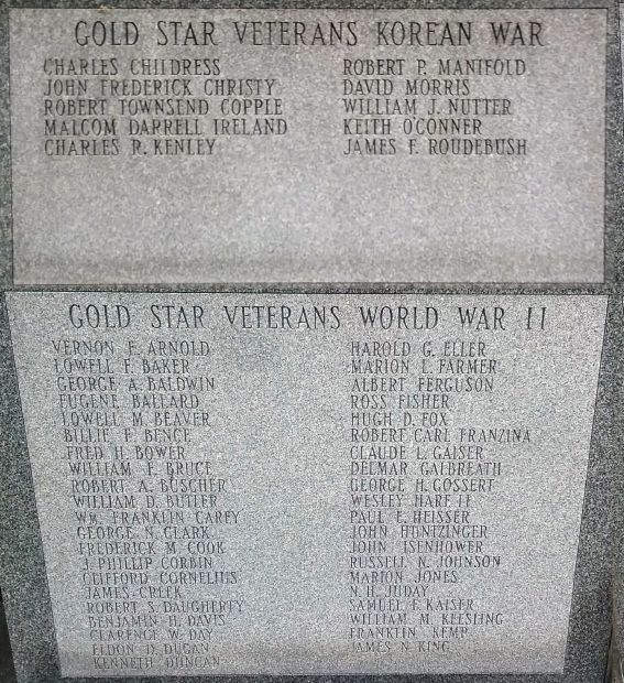 CROWNLAND CEMETERY ULTIMATE SACRIFICE VETERANS MEMORIAL LEFT STONE