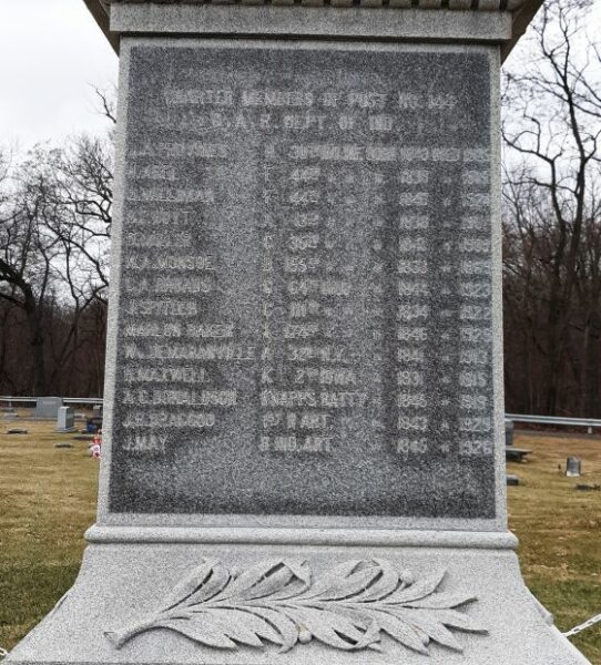 SAINT JOE G.A.R. CIVIL WAR MEMORIAL SIDE C