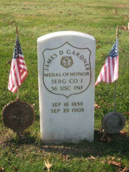 SERG. JAMES D. GARDNER MEDAL OF HONOR GRAVESTONE