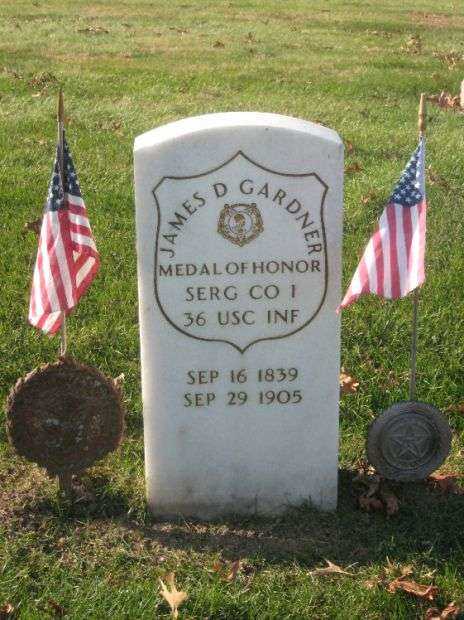 SERG. JAMES D. GARDNER MEDAL OF HONOR GRAVESTONE
