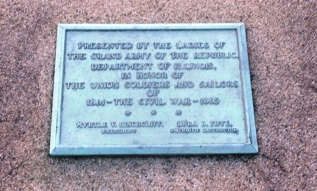 G.A.R. DEPARTMENT OF ILLINOIS CIVIL WAR MEMORIAL PLAQUE