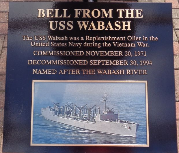 BELL FROM THE USS WABASH WAR MEMORIAL PLAQUE