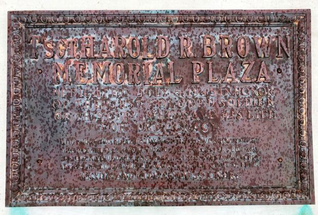 TSGT. HAROLD R. BROWN MEMORIAL PLAZA PLAQUE