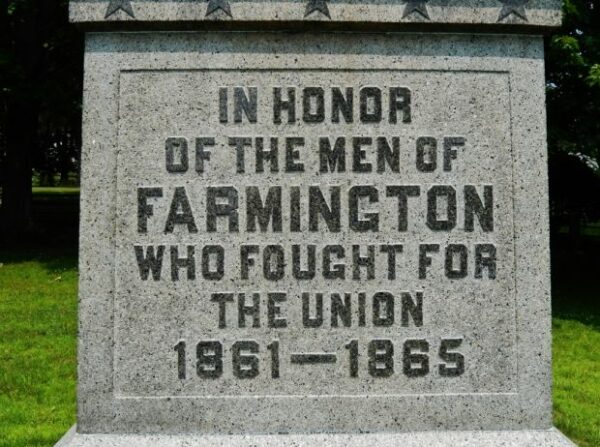 FARMINGTON CIVIL WAR MEMORIAL DEDICATION STONE