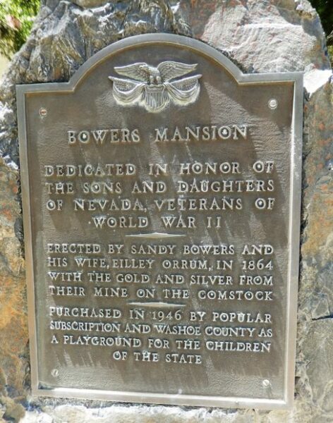 BOWERS MANSION WORLD WAR II MEMORIAL PLAQUE
