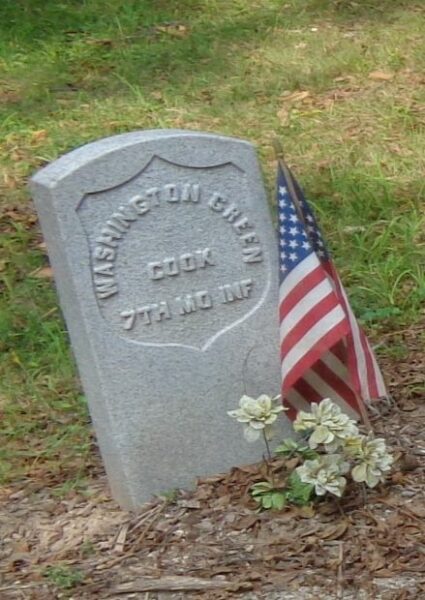 WASHINGTON GREEN WAR MEMORIAL CEMETERY STONE