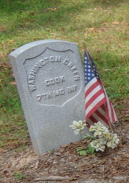 WASHINGTON GREEN WAR MEMORIAL CEMETERY STONE
