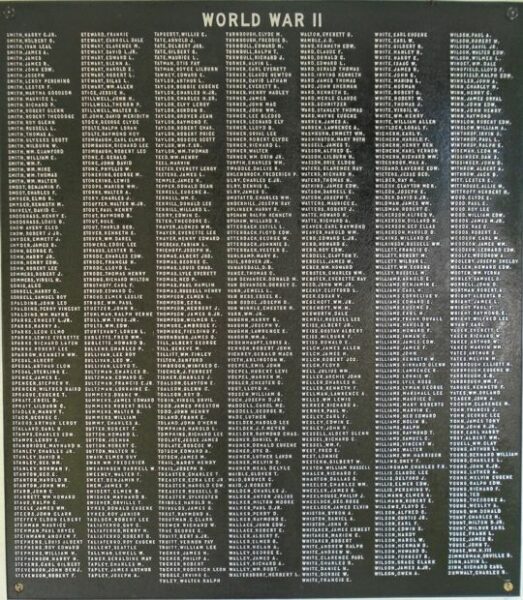 MARION COUNTY WAR VETERANS MEMORIAL PLAQUE I