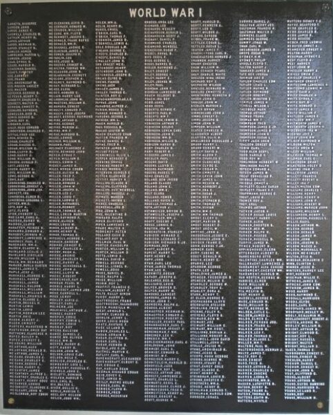 MARION COUNTY WAR VETERANS MEMORIAL PLAQUE C