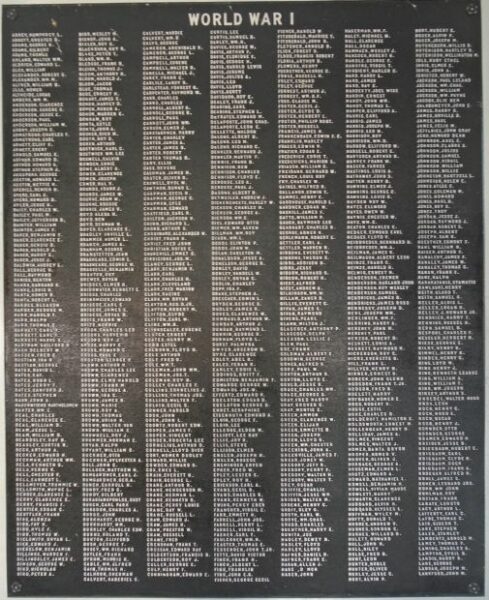 MARION COUNTY WAR VETERANS MEMORIAL PLAQUE B