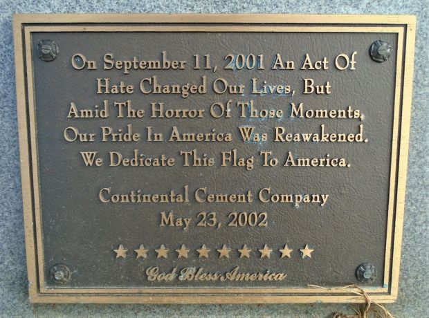 CONTINENTAL CEMENT COMPANY SEPTEMBER 11, 2001 WAR MEMORIAL PLAQUE