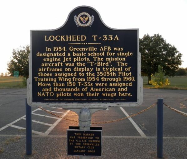 LOCKHEED T-33A MEMORIAL AIRCRAFT MARKER