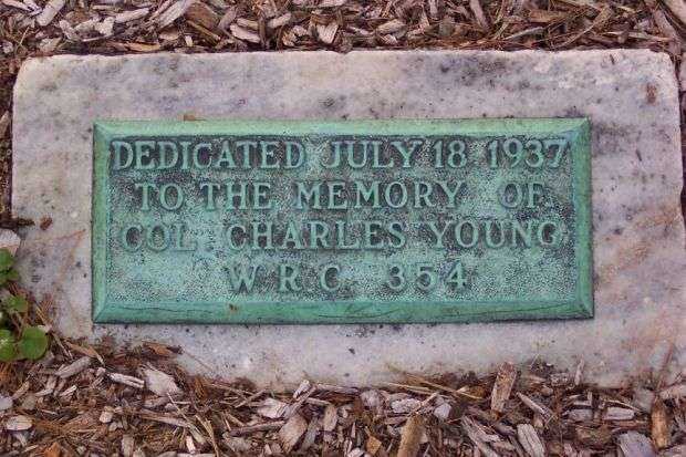 COL. CHARLES YOUNG MEMORIAL PLAQUE