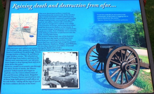 RAINING DEATH AND DESTRUCTION FROM AFAR WAR MEMORIAL PANEL