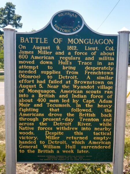 BATTLE OF MONGUAGON WAR MEMORIAL MARKER