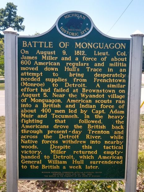 BATTLE OF MONGUAGON WAR MEMORIAL MARKER