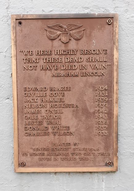 SENIOR ECHOES” WAR MEMORIAL PLAQUE