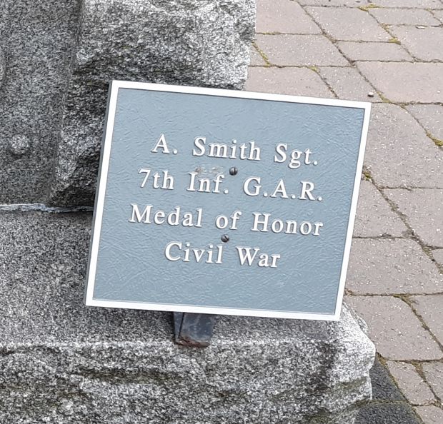 A.SMITH SGT. MEDAL OF HONOR WAR MEMORIAL PLAQUE