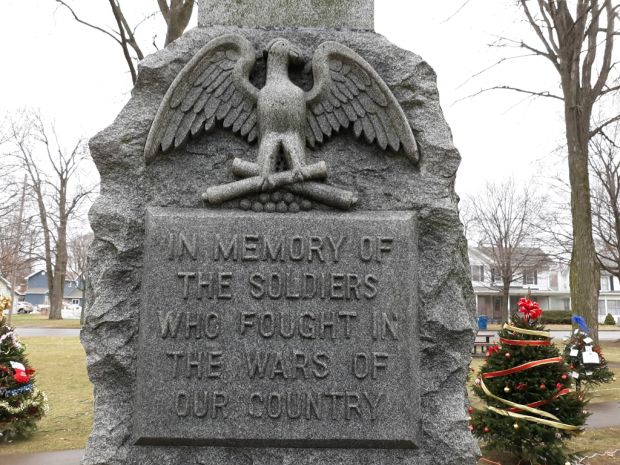 JONESVILLE G.A.R. WAR VETERANS MEMORIAL DEDICATION STONE