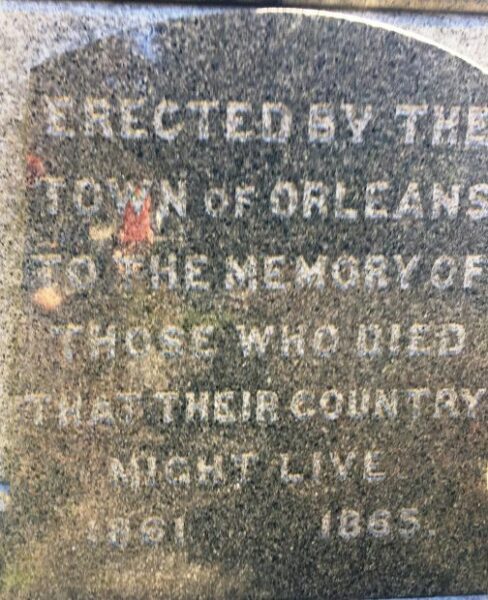 TOWN OF ORLEANS CIVIL WAR MEMORIAL STONE A